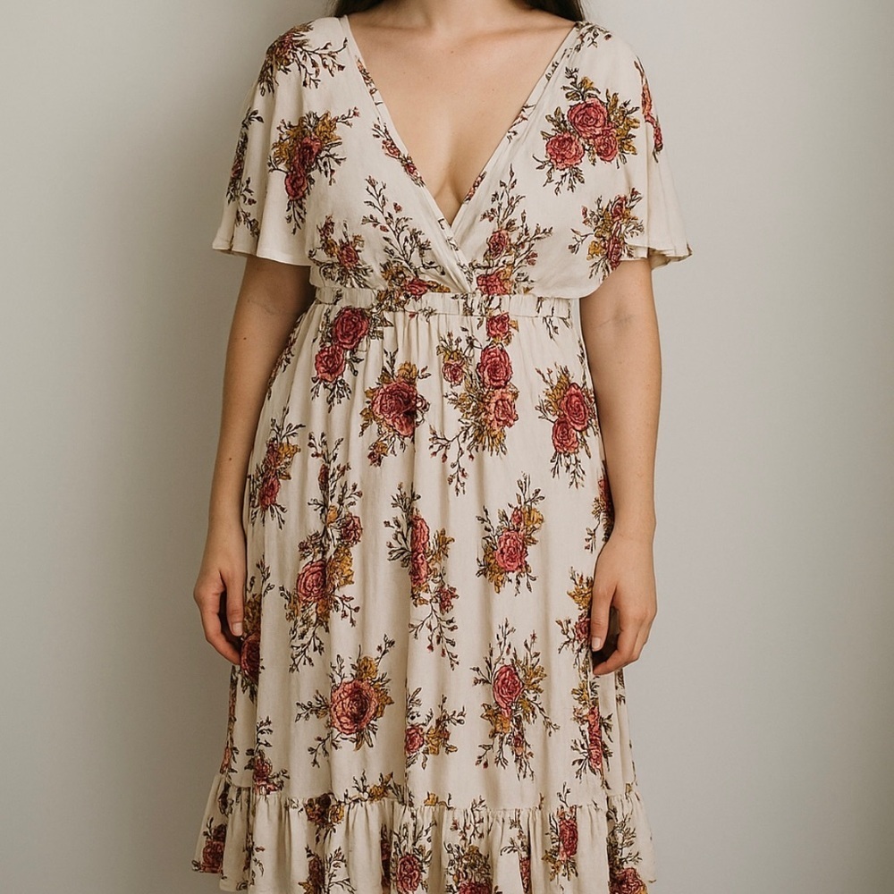 Torrid Mini Challis floral Skater Dress size 2 dark romantic feminine date night - Picture 1 of 11